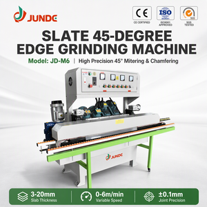 เครื่องเจียรเหล็กอัตโนมัติ JUNDE M6 สำหรับงานลบมุมเหล็ก 45 องศา ความเร็ว 0-6 เมตร/นาที สำหรับอุปกรณ์การขัดแต่งขอบแผ่นหิน - Product Image 2