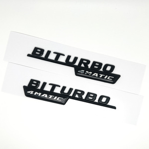 2 uds BITURBO 4MATIC Plus emblema pegatina coche letras guardabarros Trim <span class=keywords><strong>insignia</strong></span> para <span class=keywords><strong>Mercedes</strong></span> AMG C43 E43 GLE43 GLC43 W205 W213 Accesorios - Product Image 5