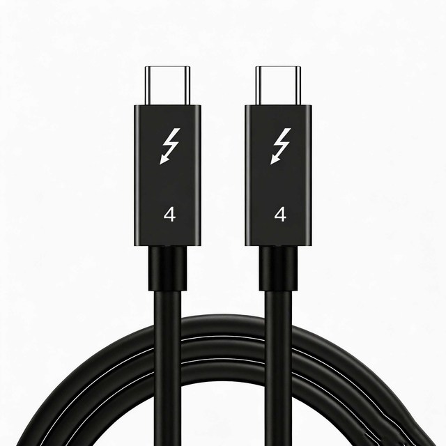 Thunderbolt 4 USB4 Type-C Male to Male Coaxial Cable 40Gbps Data 8K60Hz Video PD240W Fast Charging Cable