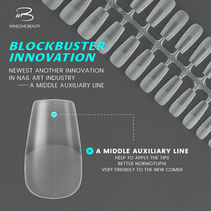 Toptan Çekici Güzellik PMMA Tam Kaplama Yapay Tırnak Uzatma Uçları 300 Adet Çoklu Boy Şekiller Özel Logo - Product Image 4