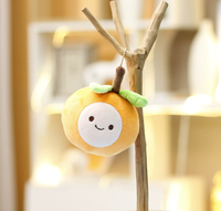 Op maat gemaakte knuffel oranje fruit knuffels knuffeldier sleutelhanger bouw uw merk gepersonaliseerd PP katoen gevuld 11-30CM