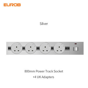 Adaptador de enchufe de sistema de riel universal de alta calidad <span class=keywords><strong>Eurob</strong></span> de 800mm con 4 enchufes estándar del Reino Unido de 8000W - Product Image 2