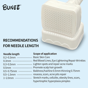 0-3 mét có thể điều chỉnh 140pin/100pin microneedle demarle tem tóc tinh dầu Derma tem cho điều trị mụn trứng cá Derma tem hệ thống - Product Image 3