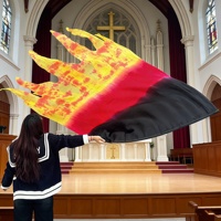 Drapeaux en soie pour la louange, la danse, le ministère de l'Église, les bannières de louange, les banderoles flexibles, Banderas De Danza Cristiana