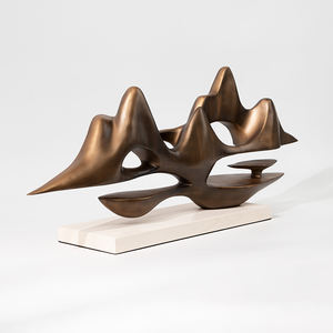 इंटीरियर होटल कार्यालय सजावटी आधुनिक लक्जरी सामान विंटेज गहने टेबल राल सोने की मूंटेन मूर्तिकला घर सजावट - Product Image 4