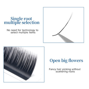 Ciglia Finte Sintetiche U-Curl Camellia, Aspetto Naturale, Morbide, 0.03/0.05/007 UJ UB UC UD, Extension Ciglia Singole Stile Cinese - Product Image 2