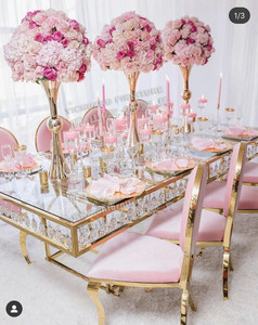 Chaises en Acier Inoxydable à Bord Doré pour Décoration d'Événements Modernes <span class=keywords><strong>de</strong></span> <span class=keywords><strong>Luxe</strong></span> (Mariages, Réceptions, Hôtels, Salles à Manger) – Vente en Gros - Product Image 6