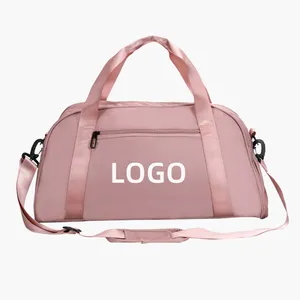 Factory Custom Logo Sport Yoga Travel Duffle Bag Durable Portable Gym Bag With Shoes Compartment