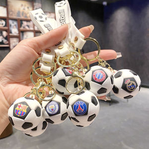 New Cartoon Football Soccer Ball Keychain Schoolbag Pendant Boys Fans Memorial Gift Car Key