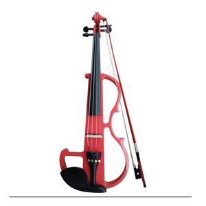 Adultos aprenden a tocar violín electrónico electroacústico en blanco y negro para presentaciones en escenario. - Product Image 5