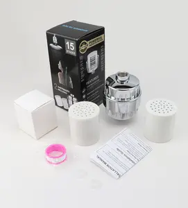 20 Stage Shower Filter with Vitamin C E for Hard Water - High Output Filter to Remove Chlorine and Fluoride