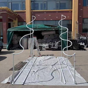 Arco de Metal Blanco con Ondas para Decoración de Bodas, Telón de Fondo con Cortinas para Celebraciones y Ceremonias - Product Image 2