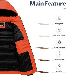 Chaqueta de Cuero para Hombre, Invierno, Cierre de Cremallera, Cuello Alto, Logotipo Frontal, Transpirable, Ligera, Tela de PU, Exterior de Poliéster, Casual, OEM - Product Image 3