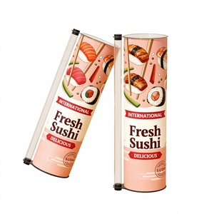 บรรจุภัณฑ์กระดาษแบบกดขึ้นรูปทรงกระบอก ผลิตตามสั่ง เป็นมิตรกับสิ่งแวดล้อม ย่อยสลายได้ เกรดอาหาร สำหรับใส่ซูชิ - Product Image 6