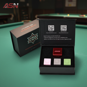 Kit de <span class=keywords><strong>craie</strong></span> de billard R-QK ASN 3 pièces avec étui magnétique en métal, 4 couleurs, haute friction, antidérapant, accessoire de billard professionnel, vente en gros - Product Image 2