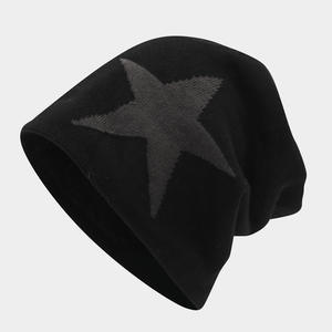 2025 automne et hiver tricoté <span class=keywords><strong>laine</strong></span> chapeau hiver Plus velours chaud grande étoile à cinq branches pull chapeau hommes en plein air chapeau décontracté - Product Image 3