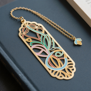 Cá nhân Thiết Kế Logo Men Đánh Dấu Cuốn Sách Tùy Chỉnh Bookmark 3D Đẹp Mạ Vàng Kẽm Hợp Kim Kim Loại Đánh Dấu Cho Quà Tặng - Product Image 1