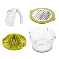 Goede kwaliteit, populaire, draagbare, opvouwbare fruitpers, handmatige citruspers, handpers voor citroensap, sinaasappelpers, plastic pers.