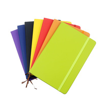 BECOL Carnet de notes en cuir PU à couverture rigide avec sangle élastique multicolore, format A5/A6, avec logo personnalisé pour le bureau, vente chaude