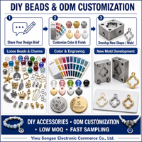 Perles colorées en argile polymère et céramique avec strass pavés, billes de cristal en vrac pour la fabrication de bijoux DIY, bracelets, vente en gros (6/8/10mm)