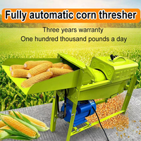 Décortiqueuse de Maïs à Haut Rendement Petite Machine Multifonctionnelle pour Moteur Diesel, Égreneuse Manuelle pour Grains Haricots Maïs et Blé, Écorçage et Battage