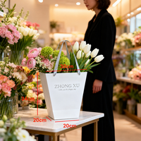 Tas Hadiah Kreatif untuk Hari Valentine dan Hari Ibu, Tas Buket Tangan Berembos, Tas Bunga Kustom untuk Florist, Tas Bawa Pulang Bunga Kustom