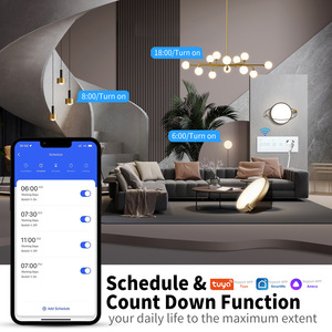 228 Type European Standard Smart Wifi Double Switch <b>Socket</b> Combination Tempered Glass Panel Tuya Smart App Control - Product Image 3