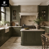 Meubles de cuisine modulaires modernes en gros, armoires en MDF peintes à l'acrylique, écologiques, avec moulures, pour garde-manger, îlot, hôtel, appartement
