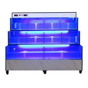 Exhibidor <span class=keywords><strong>de</strong></span> Mariscos Cuadrado <span class=keywords><strong>de</strong></span> Vidrio con Iluminación, Acuario para Conservación <span class=keywords><strong>de</strong></span> Cangrejos, Calamares y Langostinos, 100L-1000L, Ahorro <span class=keywords><strong>de</strong></span> Energía - Product Image 5