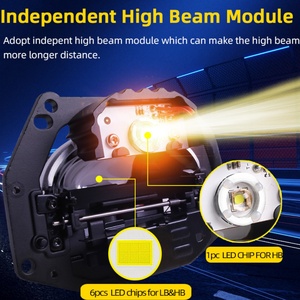 A11 MAX Quality 3inch Bi <b>Led</b> Car Light Projector Lens Laser <b>Led</b> <b>Headlight</b> 6000k 73w <b>Led</b> Projector Lens Light for Universal Car - Product Image 3
