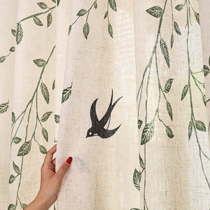 Cortinas de Tule com Estampa Animal em Linho Elegante, Tecido Ecológico, Tamanho Personalizado para Quarto e Sala de Estar - Sanefas Respiráveis - Product Image 6