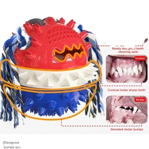 OEM Vacuum Suction Biting <b>Toy</b> TPR + Polyester Rope Multi Texture Chew Indoor Calming - Product Image 5