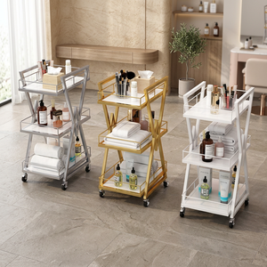 Beauty salon <b>trolley</b> - popular nail art storage rack - <b>tool</b> cart for hair styling and tattooing - cosmetics storage rack - Product Image 1