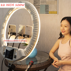 Anillo de luz LED <span class=keywords><strong>360</strong></span> para selfis, iluminación de 22 pulgadas con trípode, maquillaje, YouTube, TikTok - Product Image 5