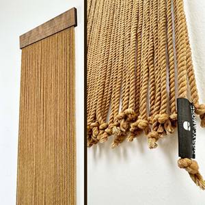 Cotton Fiber Art Hanging <b>Sound</b> Absorbing Art Deco <b>Wall</b> Decor <b>Panels</b> Handmade Acoustic White-Beige Set of Two - Product Image 5