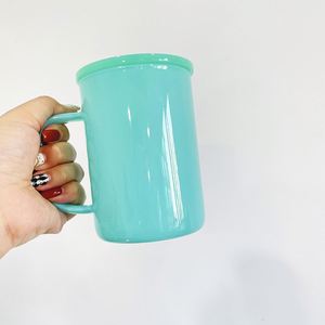 Taza de Vidrio para Sublimación de 17 oz, Color Macaron, de Borosilicato de Alta Calidad, con Tapas de PP para Envolturas de Vinilo UV DTF - Product Image 4