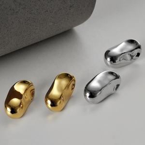 ICEBELA S925 plata esterlina Vintage asimétrica declaración hecha a mano oro perla mujeres <span class=keywords><strong>Bottega</strong></span> Stud pendientes - Product Image 2