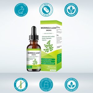 OEM 유기농 모링가 잎 추출물 모링가 잎 드롭 건강 면역 및 에너지 지원 - Product Image 4