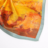 Foulards carrés en soie satinée de 88 cm, en soie de mûrier pure, vente en gros, en stock, possibilité d'imprimer votre propre design