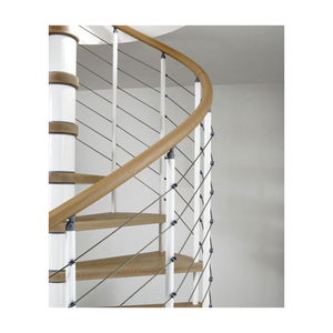 <span class=keywords><strong>Berman</strong></span> tapak marmer tapak kayu Spiral putih tapak kayu desain modis untuk tangga dalam ruangan Villa - Product Image 6