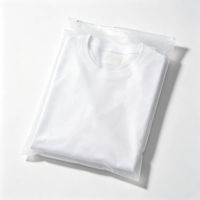 Emballage de vêtements CPE personnalisé, écologique, sac d'emballage givré pour t-shirt, vente en gros