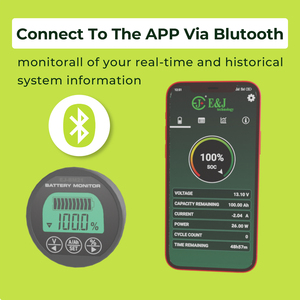 Moniteur de batterie de voiture intelligent EJ-BM21 avec Bluetooth, étanche IP67, avec câble de connexion de 3 m pour <span class=keywords><strong>camping</strong></span>-<span class=keywords><strong>car</strong></span>, caravane, <span class=keywords><strong>camping</strong></span> - Product Image 2