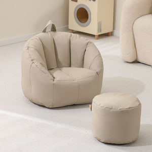 เก้าอี้โซฟาสไตล์อิตาลีผ้ากันน้ำสีขาวสำหรับห้องนั่งเล่นหรือเด็ก - Product Image 2