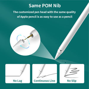 แฟชั่นใหม่ปากกาสไตลัสสัมผัสหน้าจอดินสออัจฉริยะสีขาวงานตามสั่งสำหรับแอปเปิ้ลแท็บเล็ตพีซี - Product Image 4