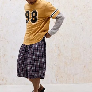 Custom Woven Cotton <b>Men's</b> <b>Shorts</b> Elastic Drawstring Longline Summer <b>Check</b> <b>Shorts</b> - Product Image 4