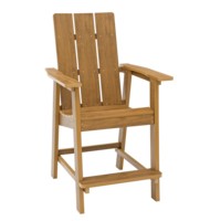 Chaise haute de bar en plastique HIPS, tabourets de patio en polyrésine, chaise de balcon, chaise Adirondack