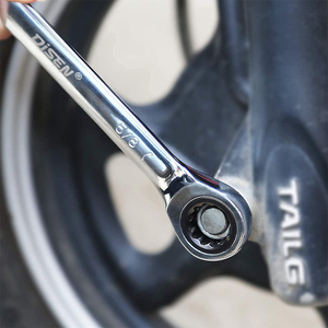 DISEN Clé mixte à cliquet de 9/16 pouces à 72 dents en acier au chrome-vanadium à extrémité ouverte pour bricolage serré OEM - Product Image 4
