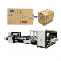 Machine plieuse-colleuse de cartons automatique à grande vitesse, très demandée, entièrement automatique