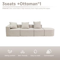 Kreatives Luxuriöses Modernes Zweisitzer L-förmiges Ecksofa Schlafsofa Faltbares Design Anpassbare Farbe Kleine Versandgröße für