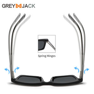 Gafas de sol Greyjack para mujer TR90 con montura cuadrada UV400, lentes polarizadas TAC tipo 3, color negro K061 - Product Image 3